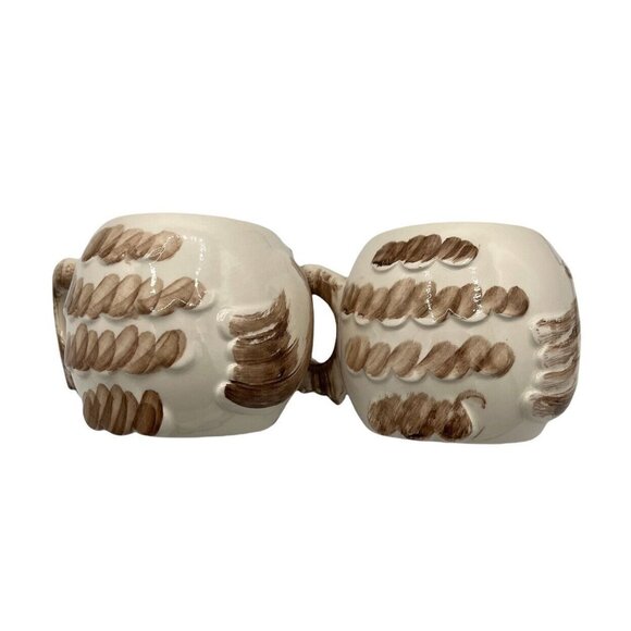 COPY - VTG Anthropomorphic Owl 2 Piece Ceramic Mug Set 8 oz Wing Shaped Handle … - Picture 2 of 6